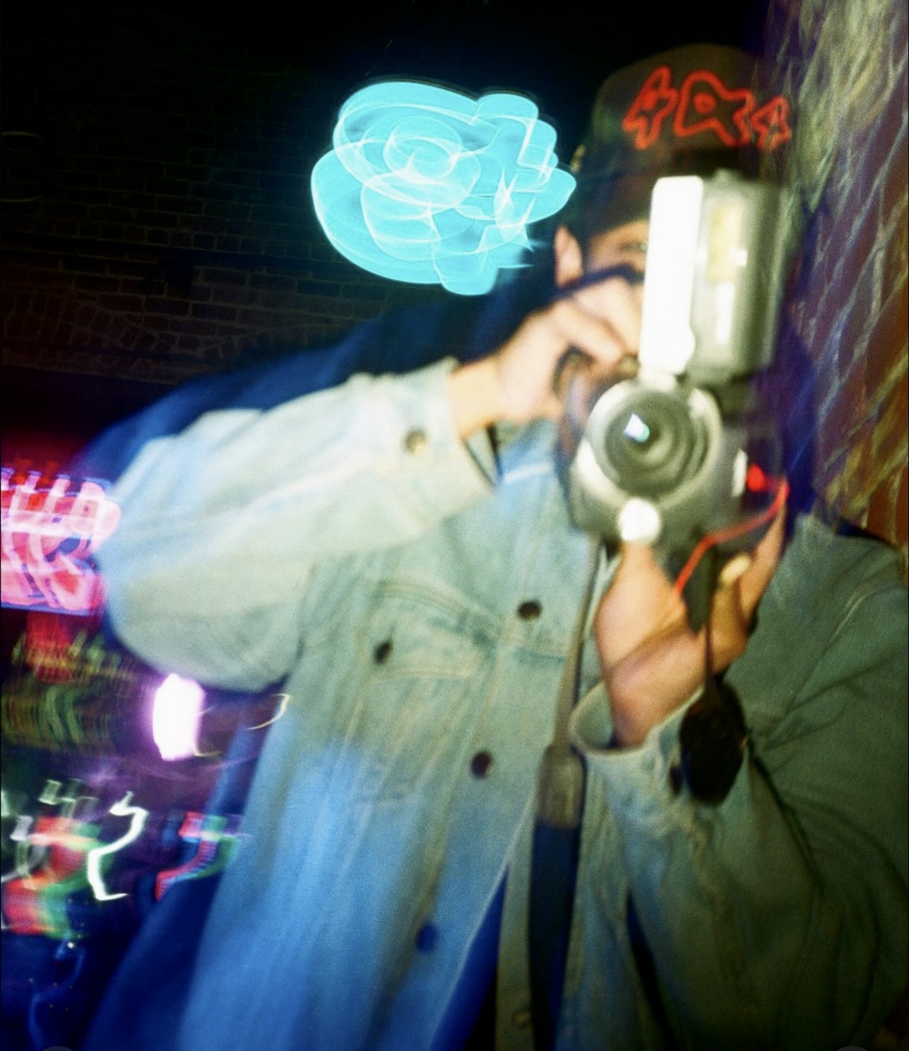 fernando documenting nightlife with a camera